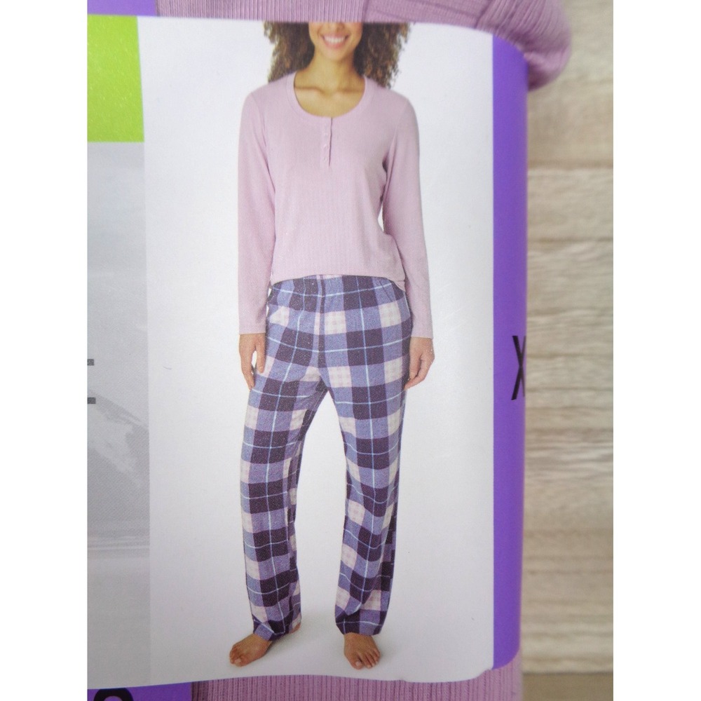 Eddie Bauer Women's‎ 3-Piece Waffle Fleece Sleep Set Pajamas Size XS Purple - Picture 3 of 6